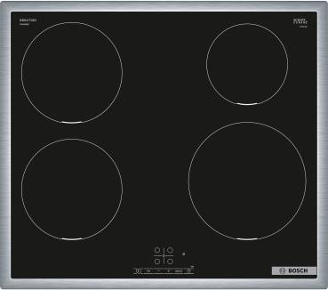Bosch PIE645BB5E - Serie 4, Induktionskochfeld, Schwarz, Mit Rahmen aufliegend, 60 cm